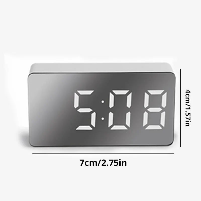 Reloj de mesa con espejo LED