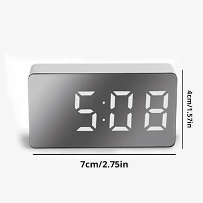 Reloj de mesa con espejo LED