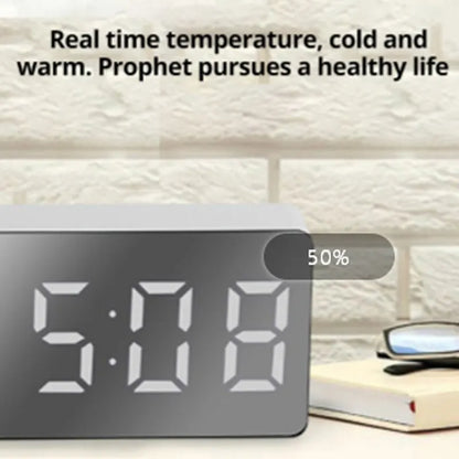 Reloj de mesa con espejo LED